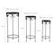 Nature Spring Set of 3 Plant Stands, Indoor/Outdoor Nesting Wrought Iron Metal Round Decorative Potted Plant, Black 958606LFA - alternate 2